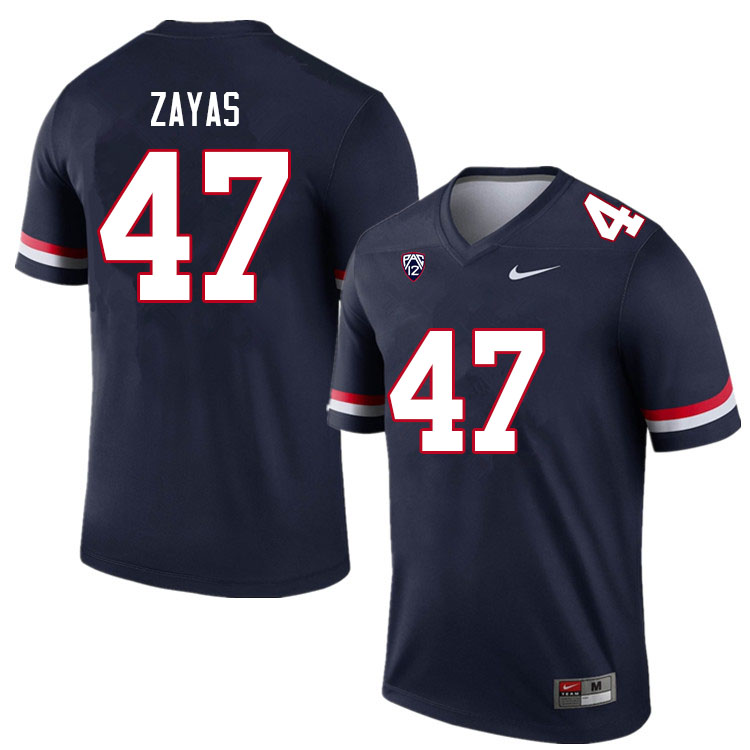 Men #47 Victor Zayas Arizona Wildcats College Football Jerseys Sale-Navy